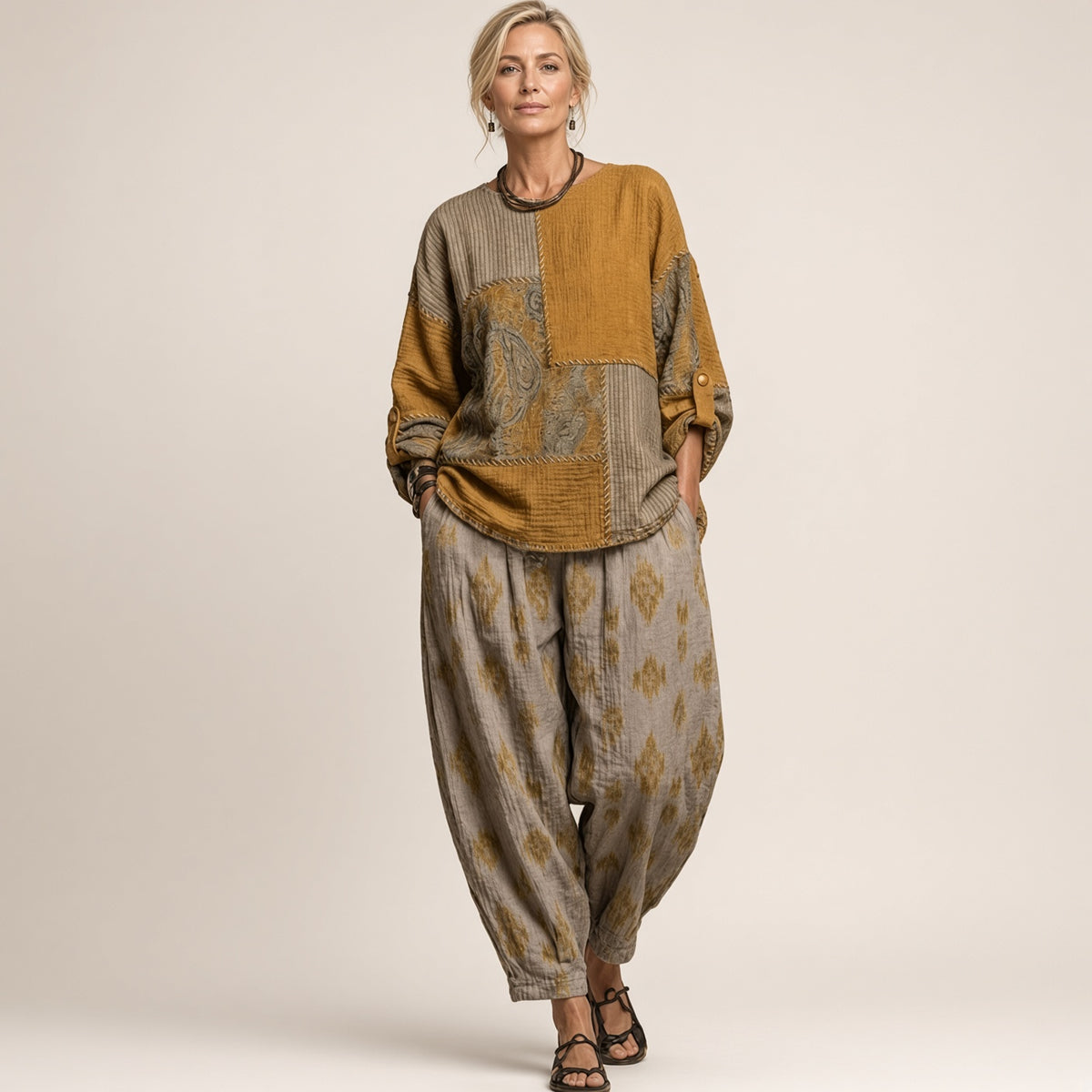 Ensemble Naïa – Imprimé Cachemire & Coupe Fluide