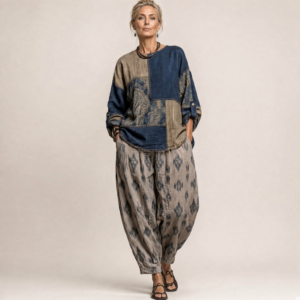 Ensemble Naïa – Imprimé Cachemire & Coupe Fluide